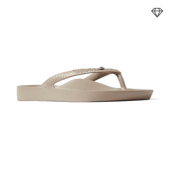 Arch Support Flip Flops - Classic - Crystal Taupe